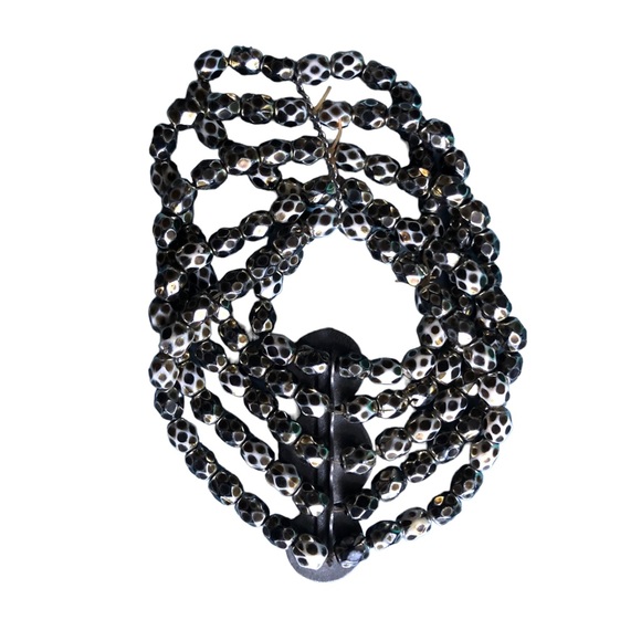 5 Strand Typewriter Key JOY Elastic Bracelet - Picture 2 of 2